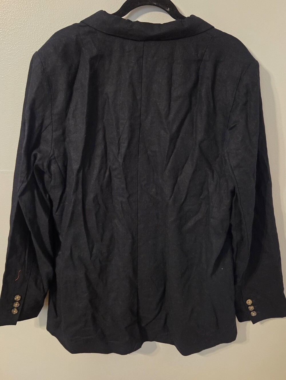 Express Women's Plus Size Black Linen Blend Preppy Blazer Sz XXL  NWT Office - Picture 3 of 8